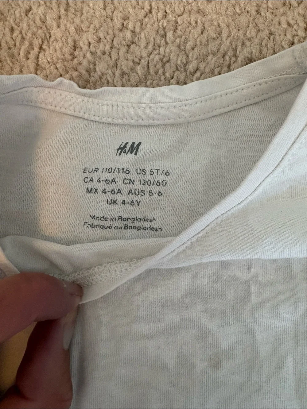H&M White Girls' Ruffle Sleeve Tank Top